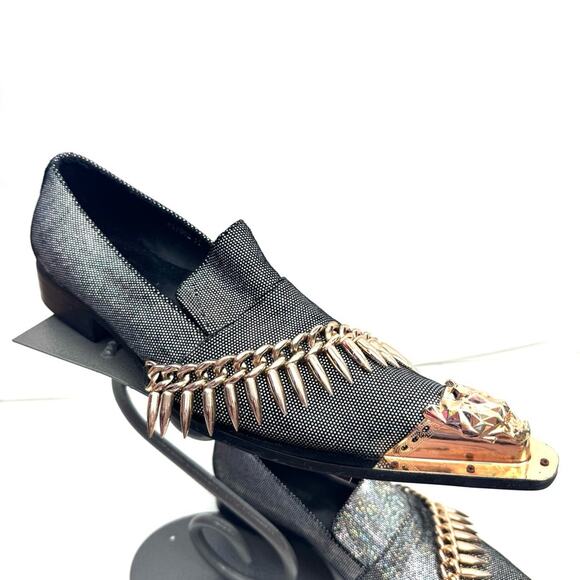 Fiesso Aurelio Garcia Bullet Chain Jaguar Red Bottom Men’s Dress Shoes Size 11